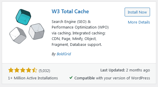 how w3 total cache plugin works
